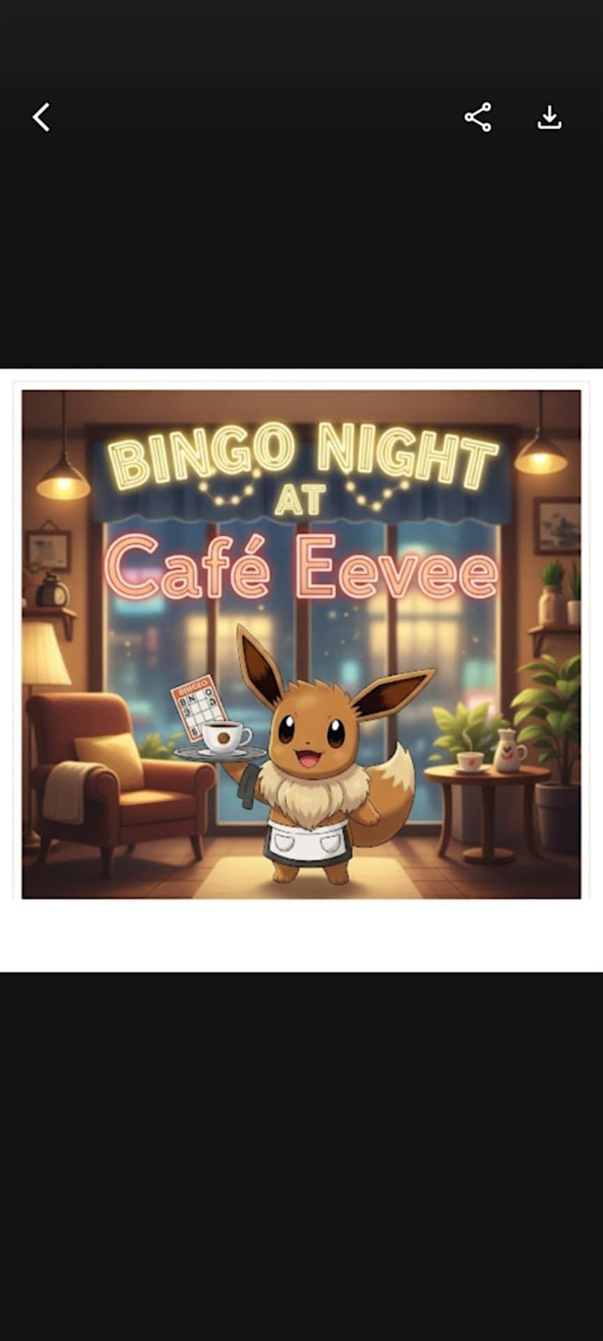 Bingo night at cafe eevee