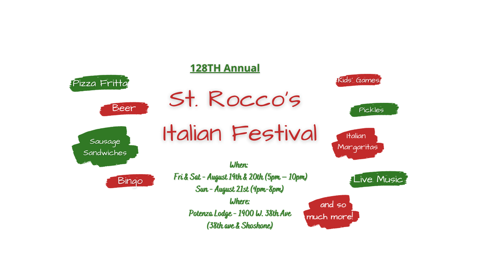 St Roccos Italian Festival Potenza Lodge, Denver, CO August 19, 2022