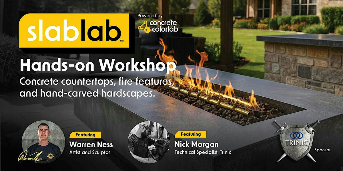 SlabLab\u2122 Workshop - Concrete countertops, fire feature & hand carving