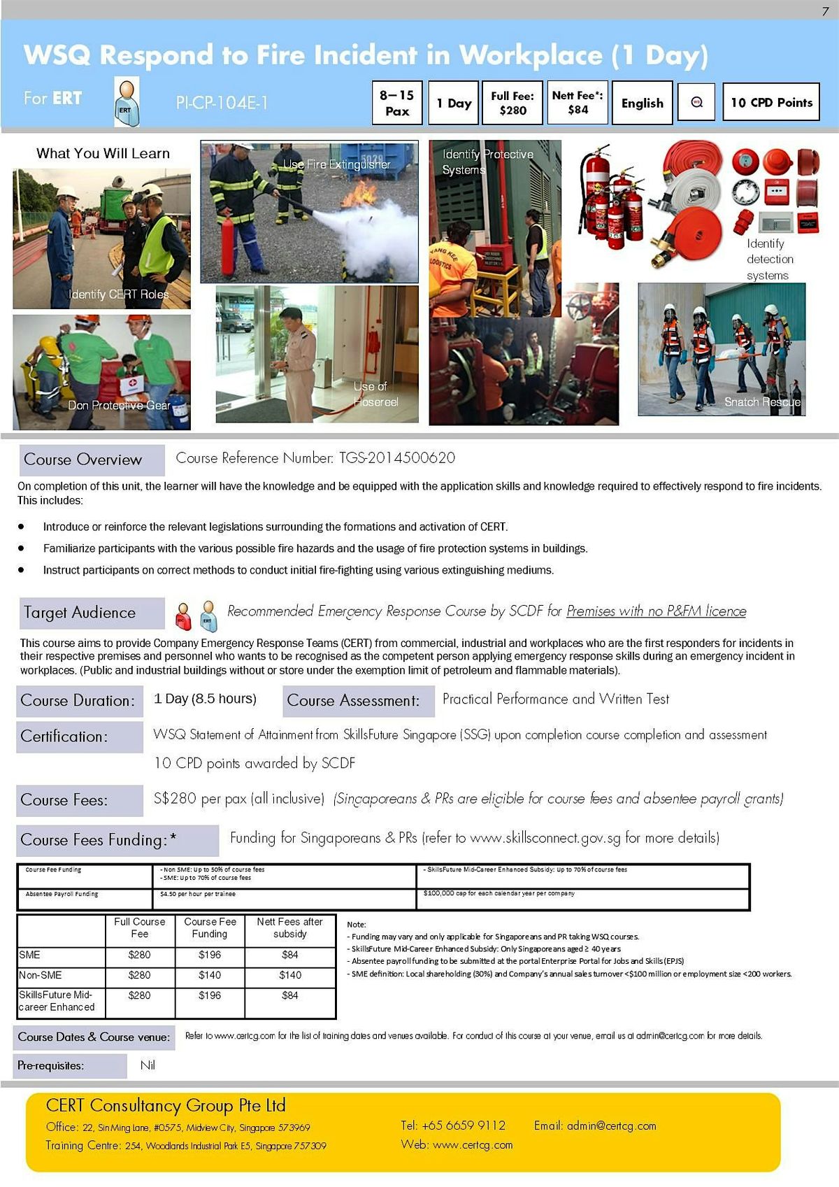 WSQ Respond to Fire Incident in Workplace (PI-CP-104E-1) Run 434