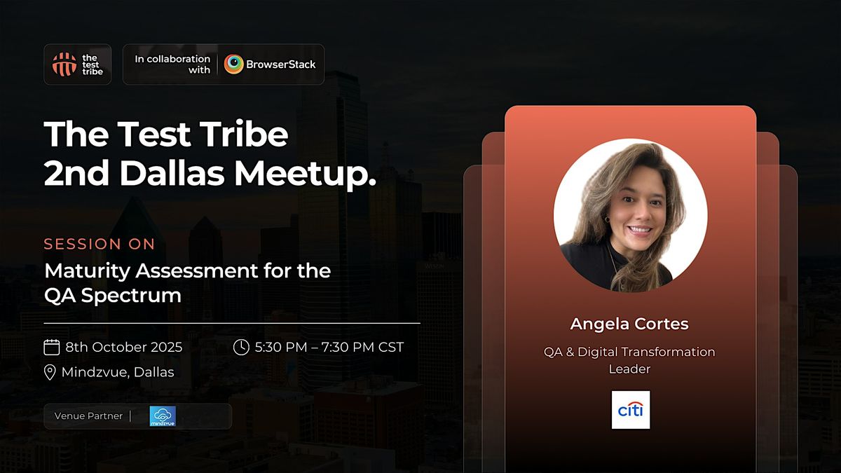 Maturity Assessment for the QA Spectrum | In Person Dallas Meetup