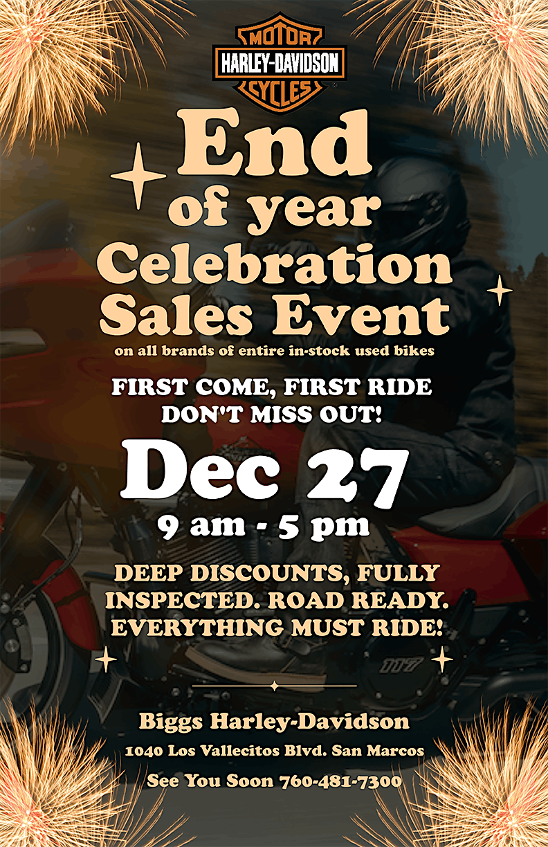 End of Year Used Bike Celebration Sales Event