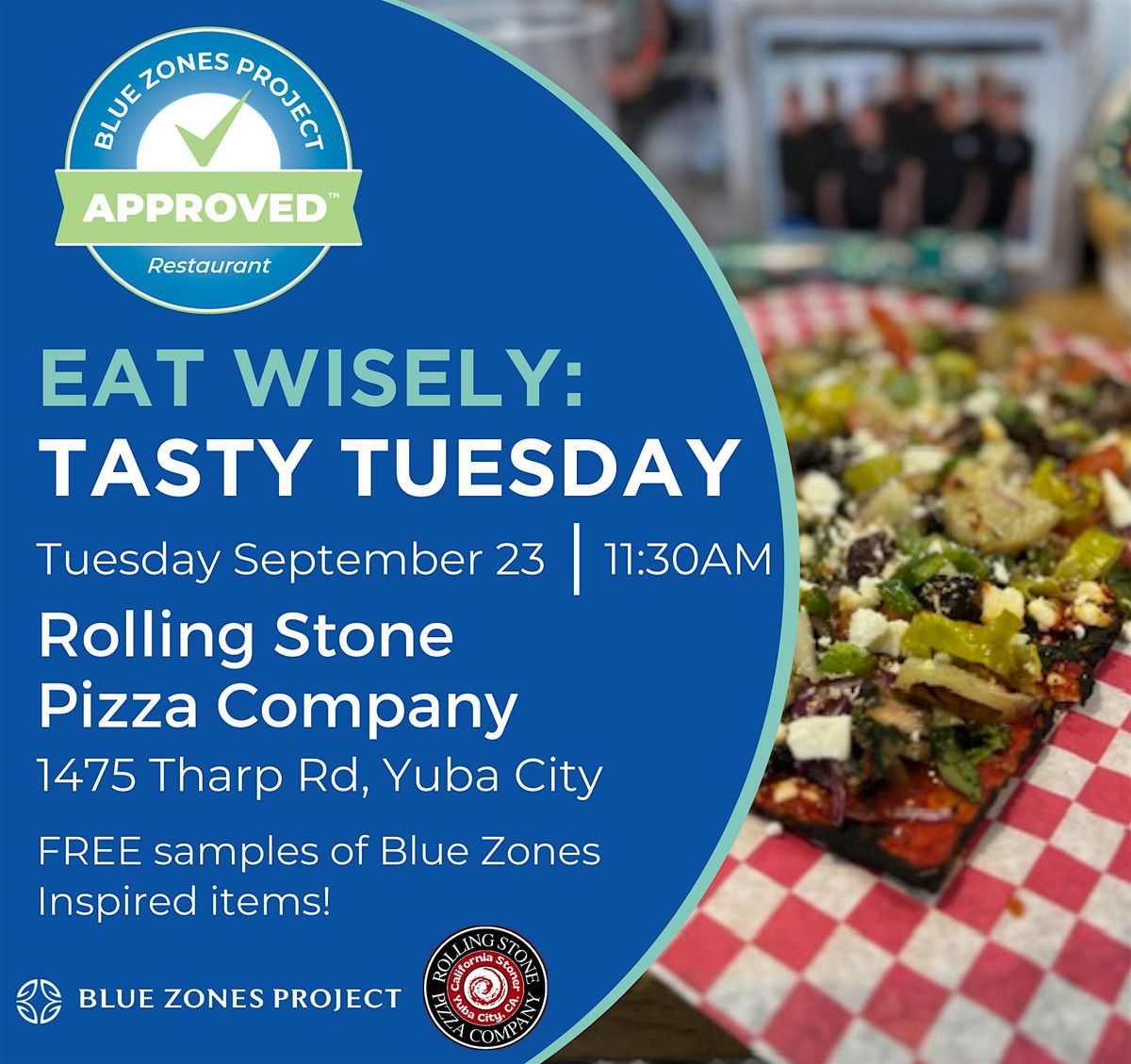 Tasty Tuesday & Cooking Demo at Rolling Stone Pizza Co. with BZPYS