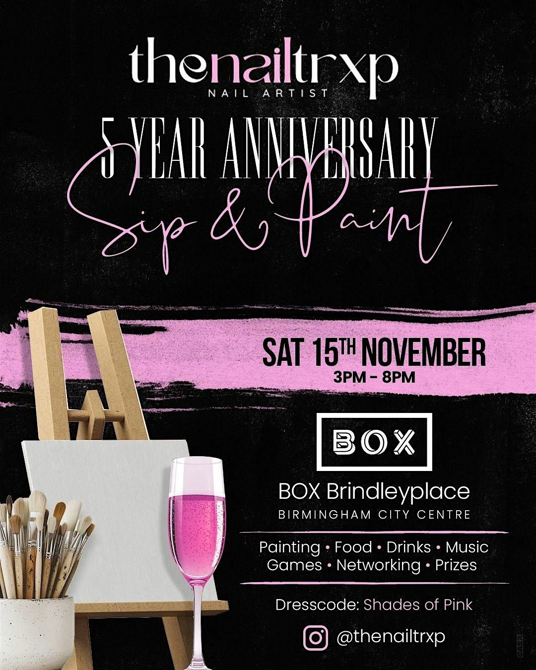 5 year anniversary sip & paint celebration! - Thenailtrxp