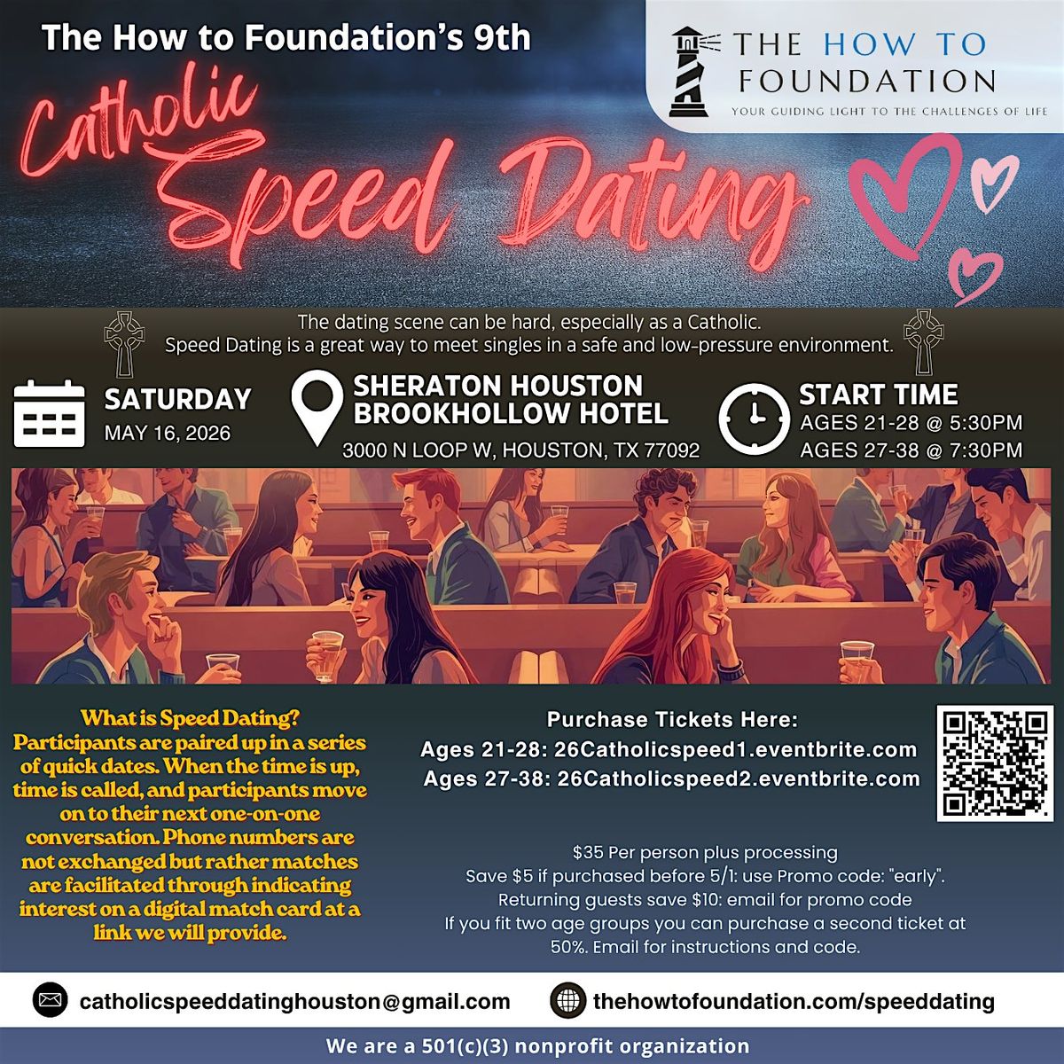 Catholic Speed Dating - Ages 27 - 38 - Houston May 2026 - Singles Event