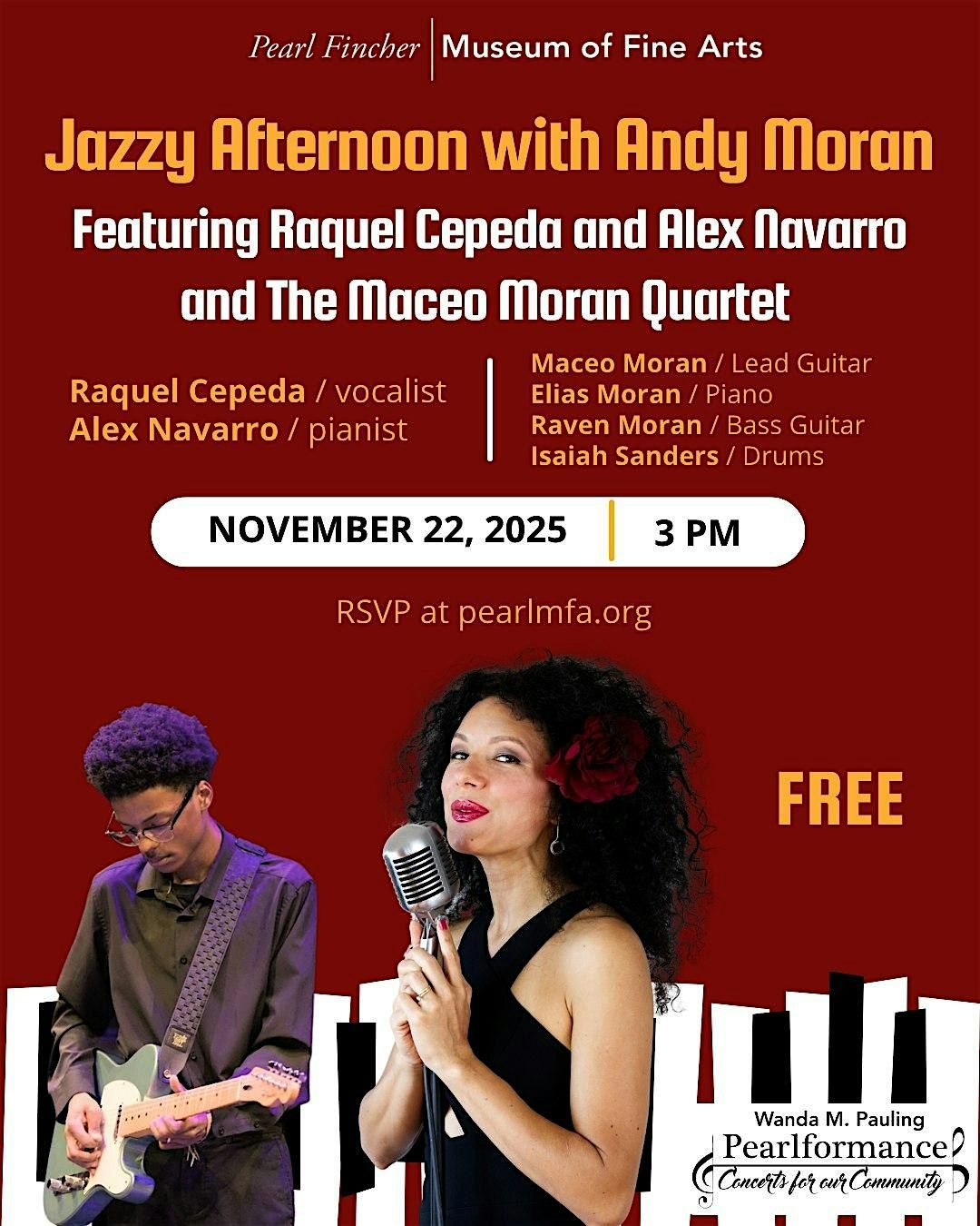 Jazzy Afternoon with Andy Moran Featuring Raquel Cepeda & Alex Navarro