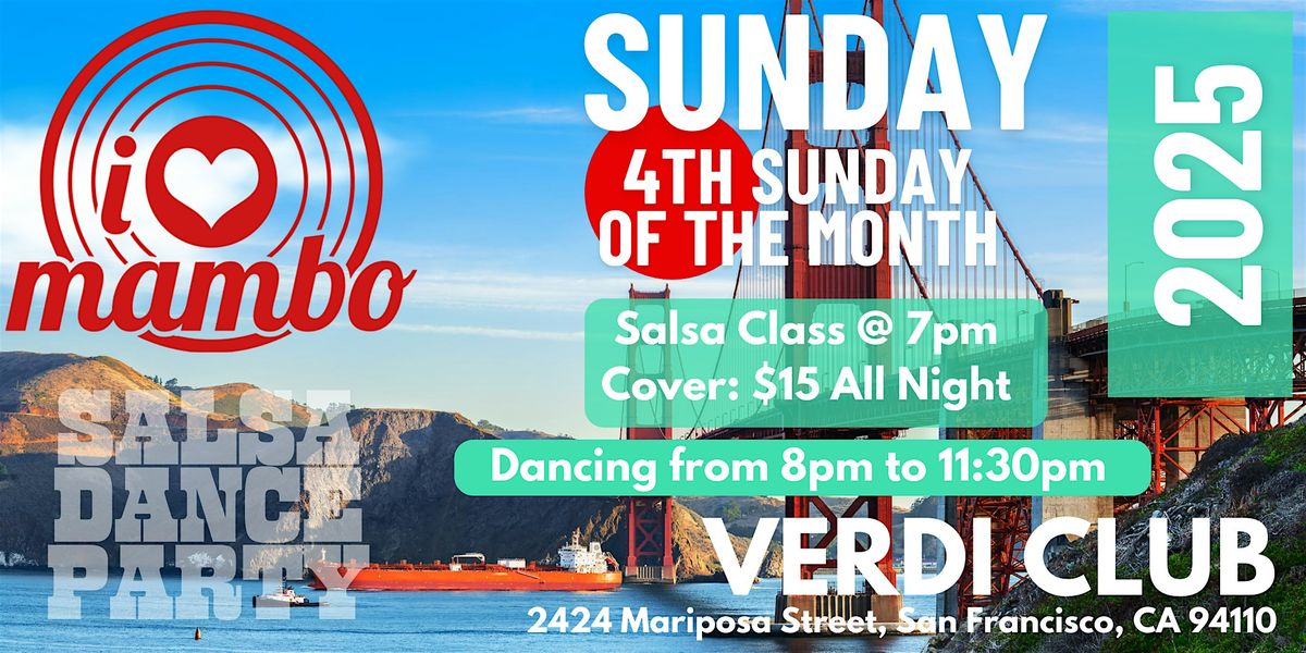 iHeartMambo Salsa Mambo Dance Party in San Francisco (7pm-11:30pm)