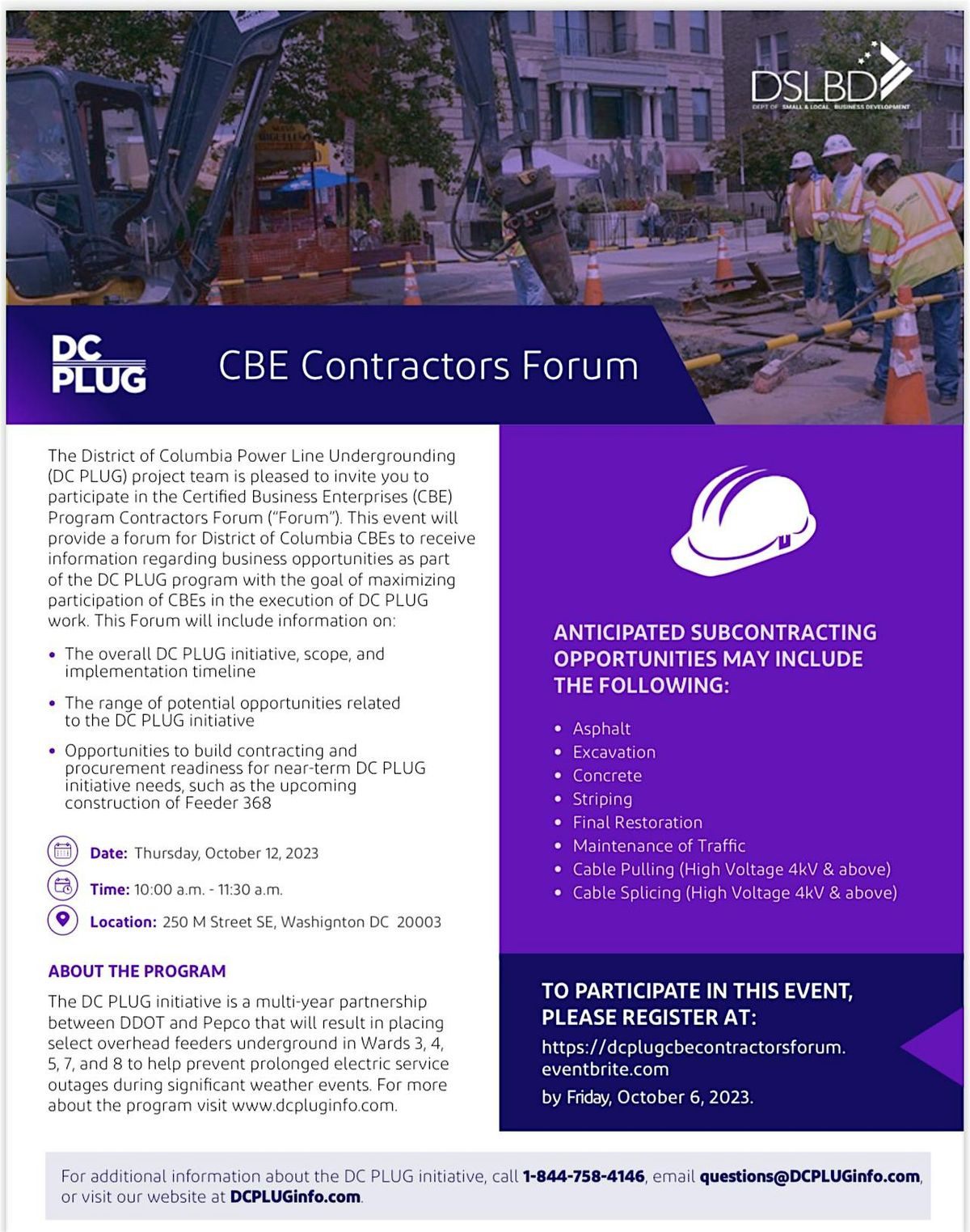 DC PLUG - CBE Contractor Forum 2025