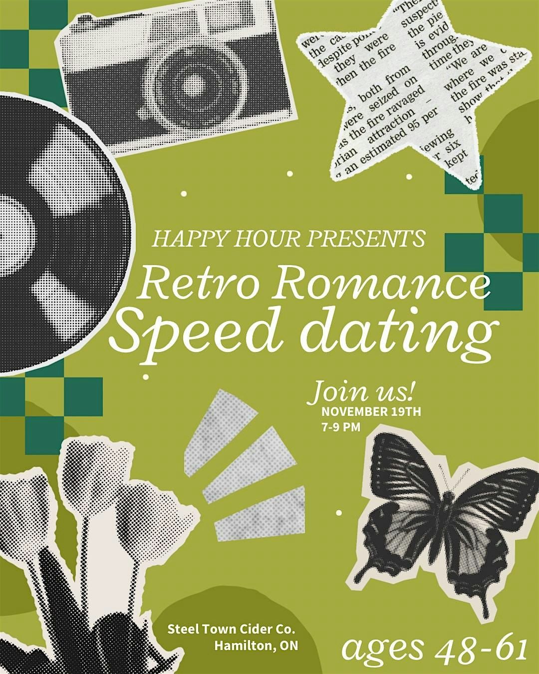 Retro Romance Speed Dating Ages 48-61 (FEMALE TICKETS SOLD OUT)
