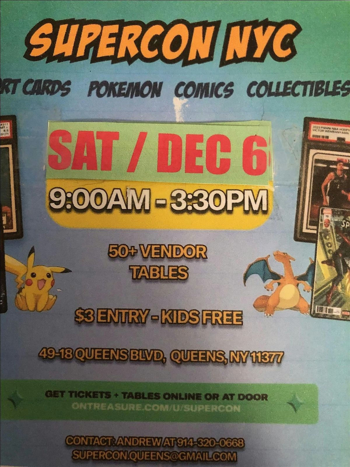 SUPERCON : QUEENS ** Sports Cards & Pokemon + Pokemon & Sports Cards