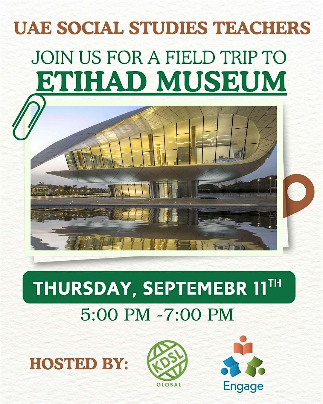 UAE Social Studies Teachers Field Trip to Etihad Museum