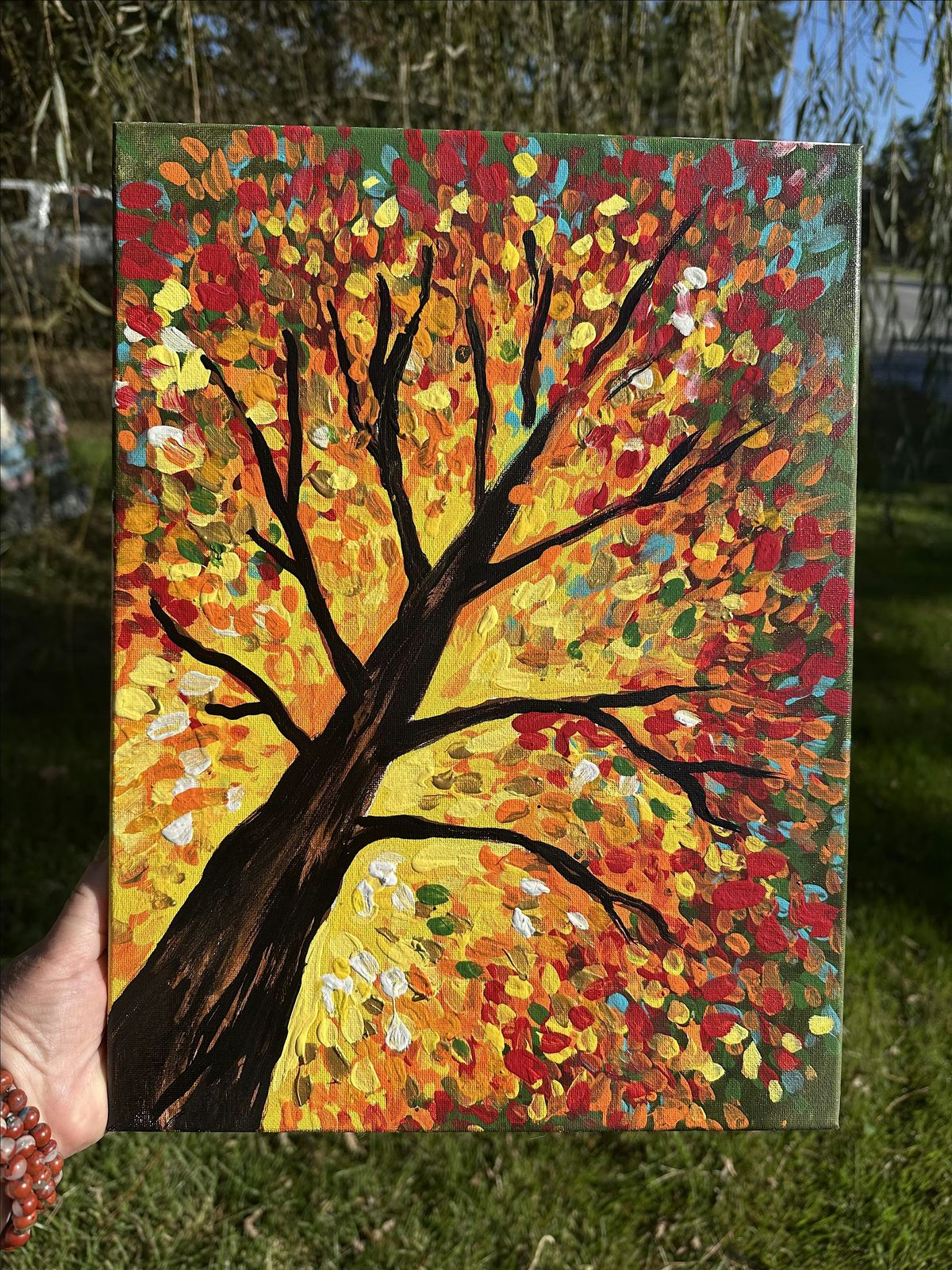 Paint this Magical Fall Tree with Dawn Tarr  Scott at Oaked at the Globe
