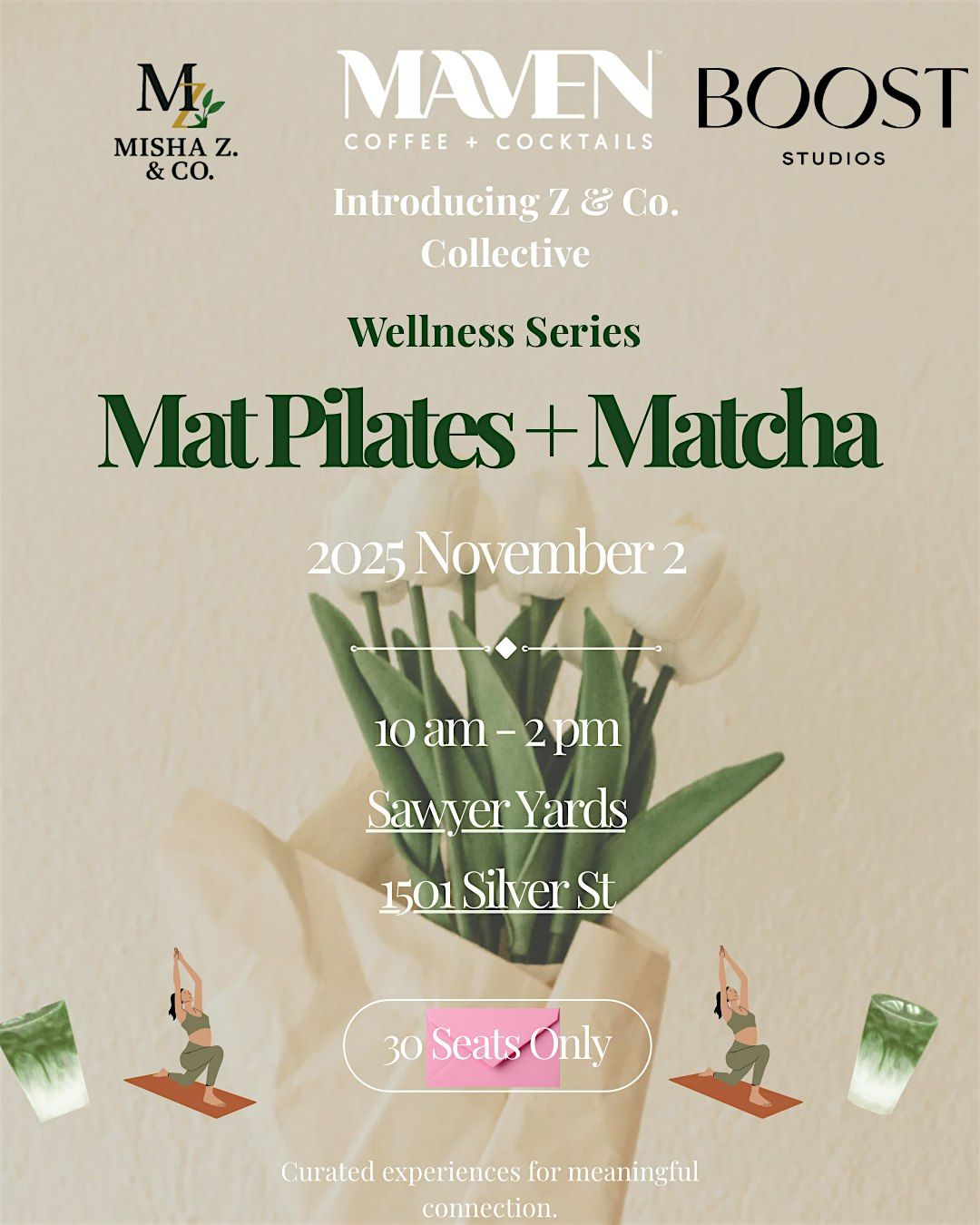 Misha Z. & Co. Wellness Series: Mat Pilates + Matcha