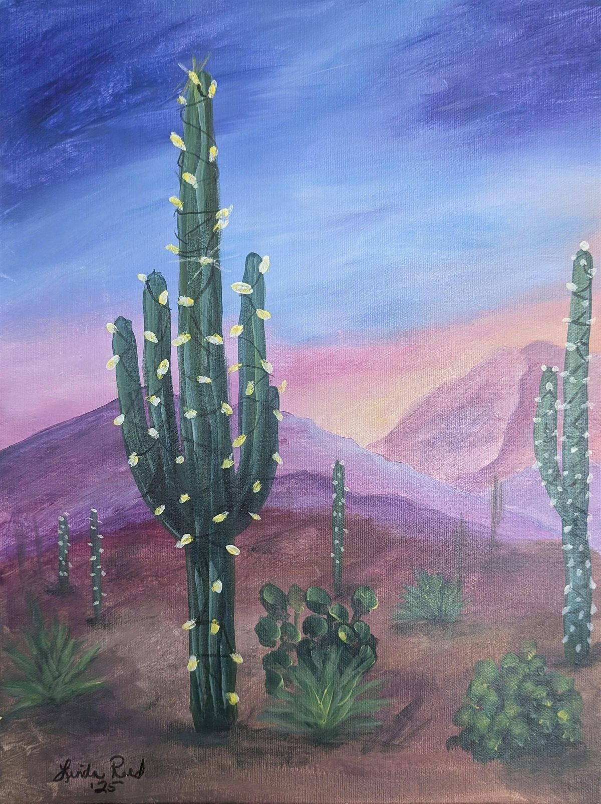 PAINT & SIP -Holiday Saguaro