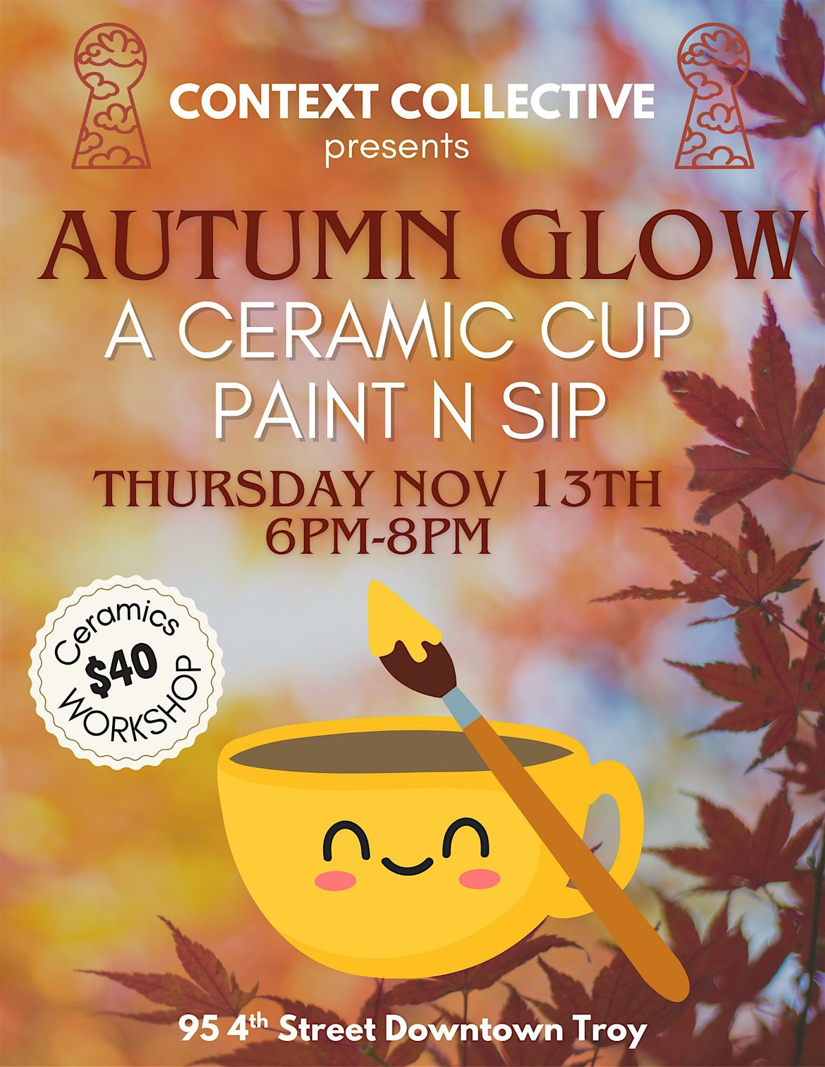 Autumn Glow Ceramic Paint and Sip