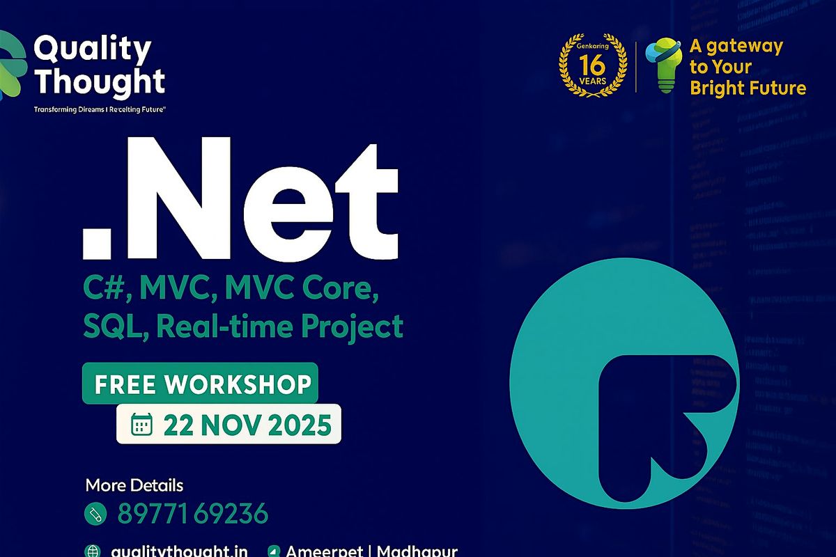 DOT NET Free Worshop On 22 NOV 2025