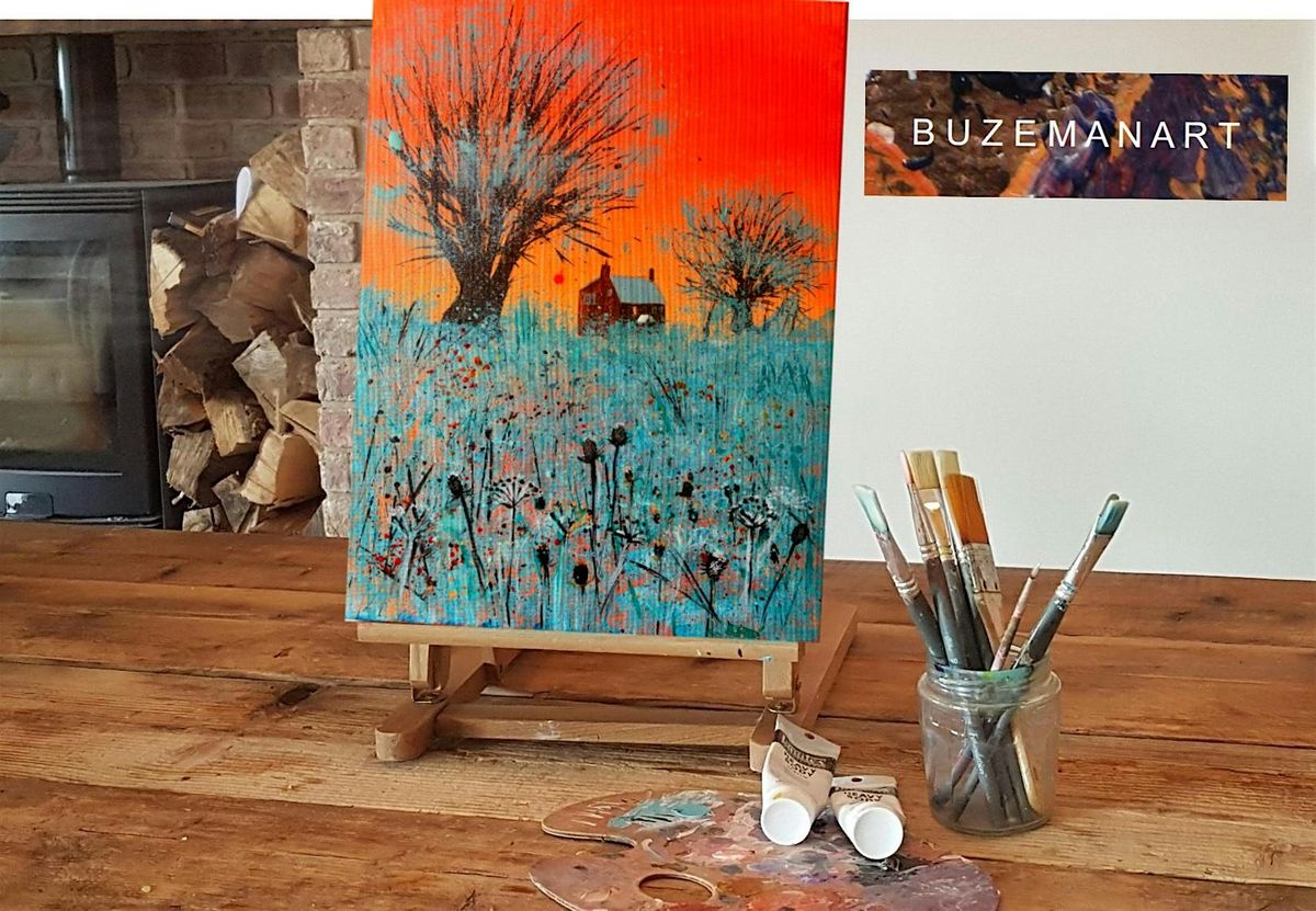 \u2018At Winter Dusk\u2019 Painting workshop @a Touch of Craft, Osset, Yorkshire