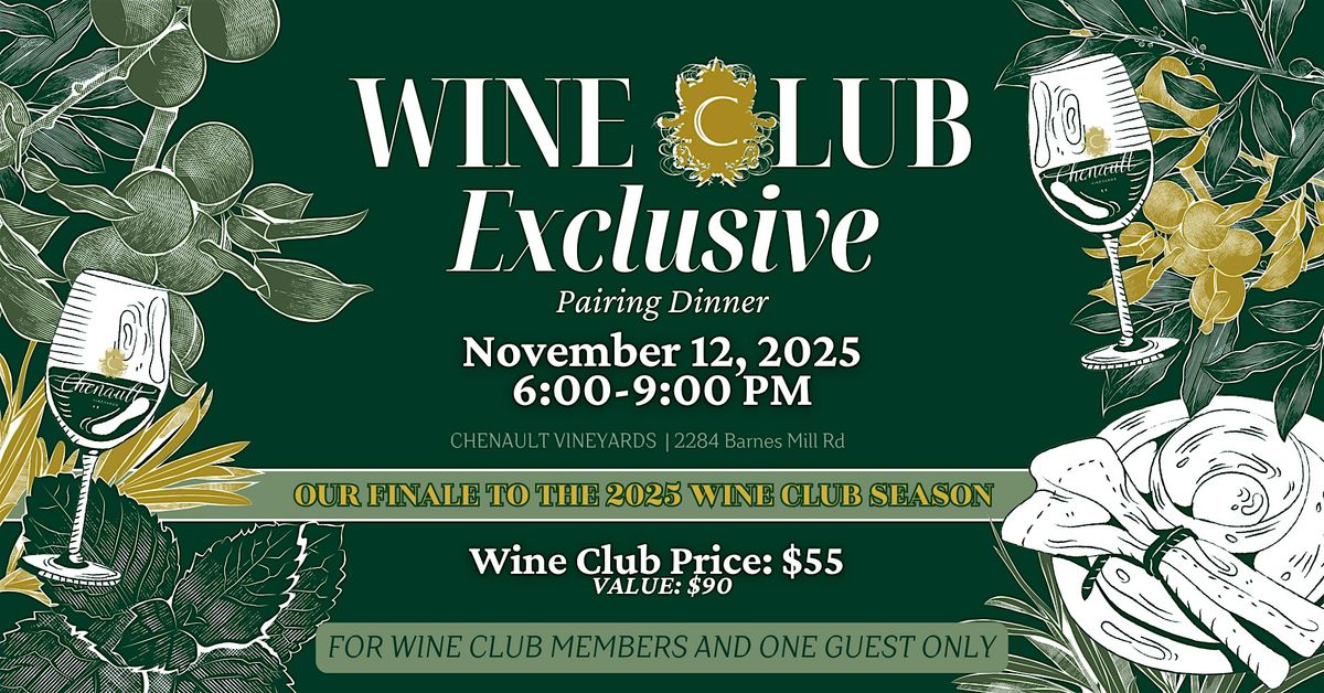Wine Club Exclusive: Pairing Dinner