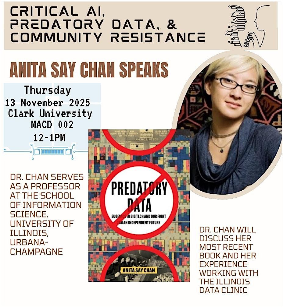 Critical AI, Predatory Data & Community Resistance with Anita Say Chan