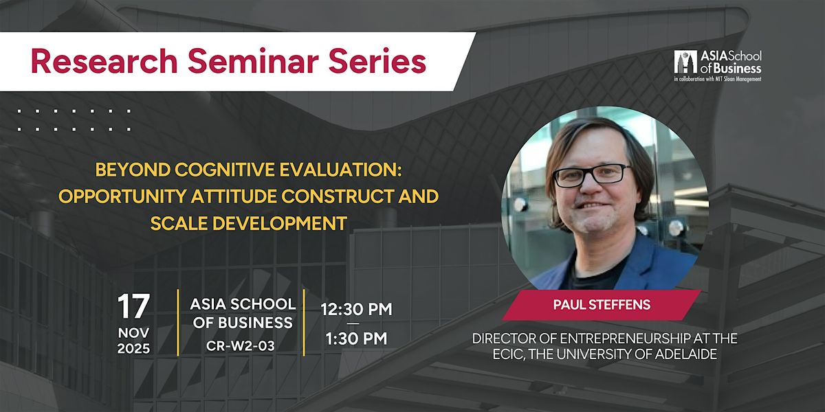 Research Seminar Series: Professor Paul Steffens