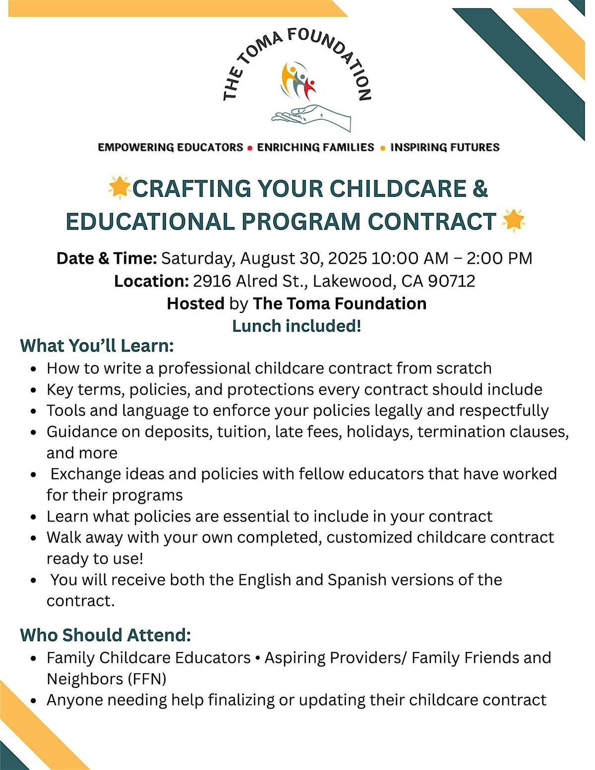 Crafting Your Childcare & Educational Program Contract