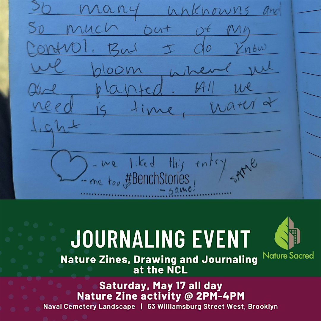 Nature Sacred Bench Talk at the NCL w\/ Nature Zines, Drawing and Journaling