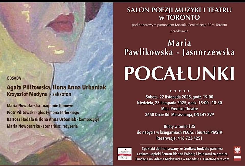 Pocalunki - spektakl o Pawlikowskiej-Jasnorzewskiej - 22 & 23 Nov  2025