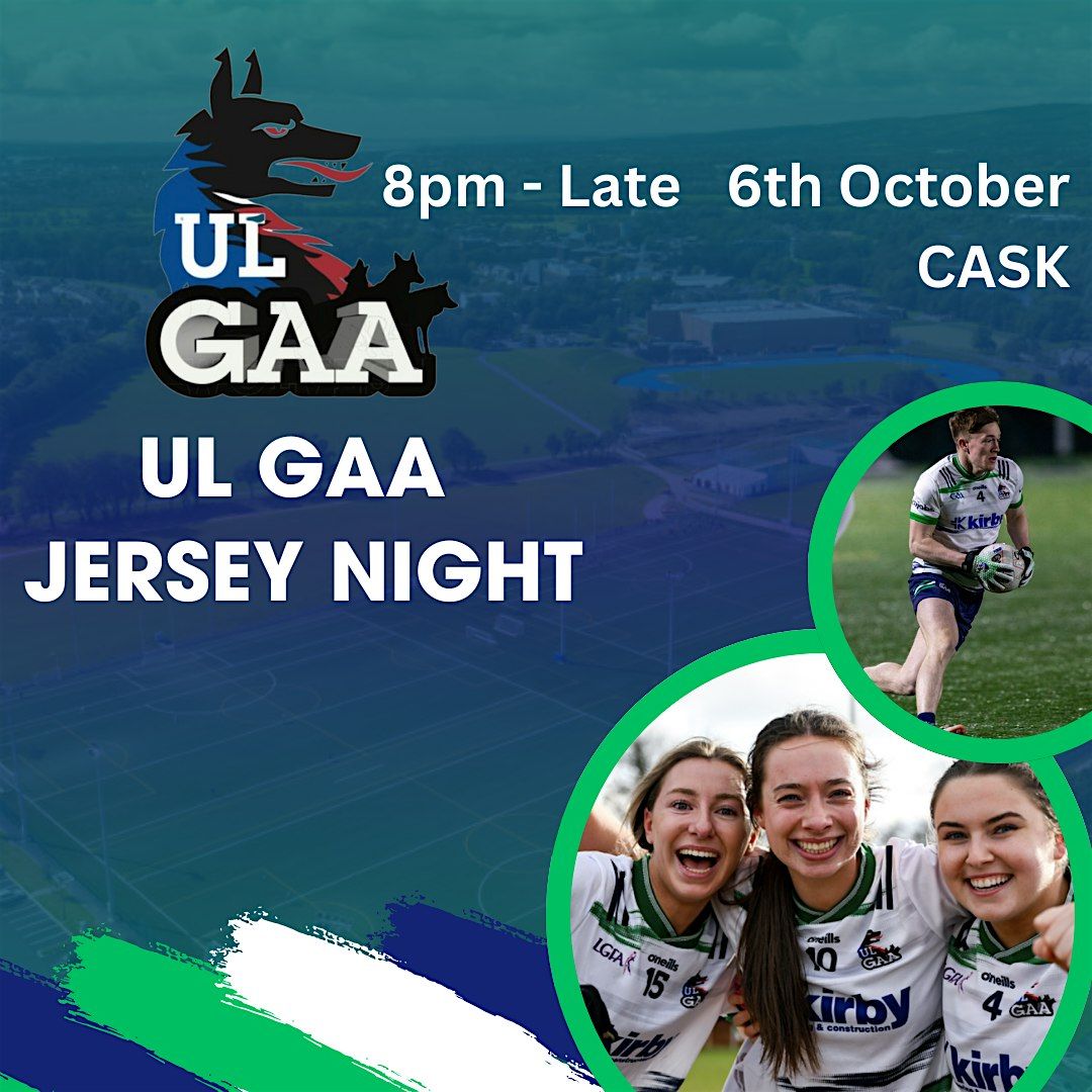 UL GAA Jersey Night at CASK Limerick on 6th October, 2025
