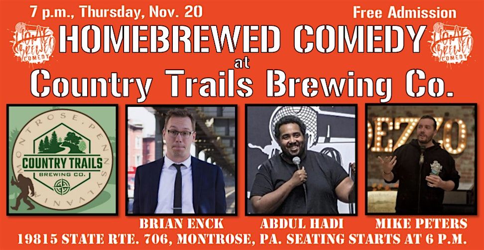 Homebrewed Comedy at Country Trails Brewing Co.