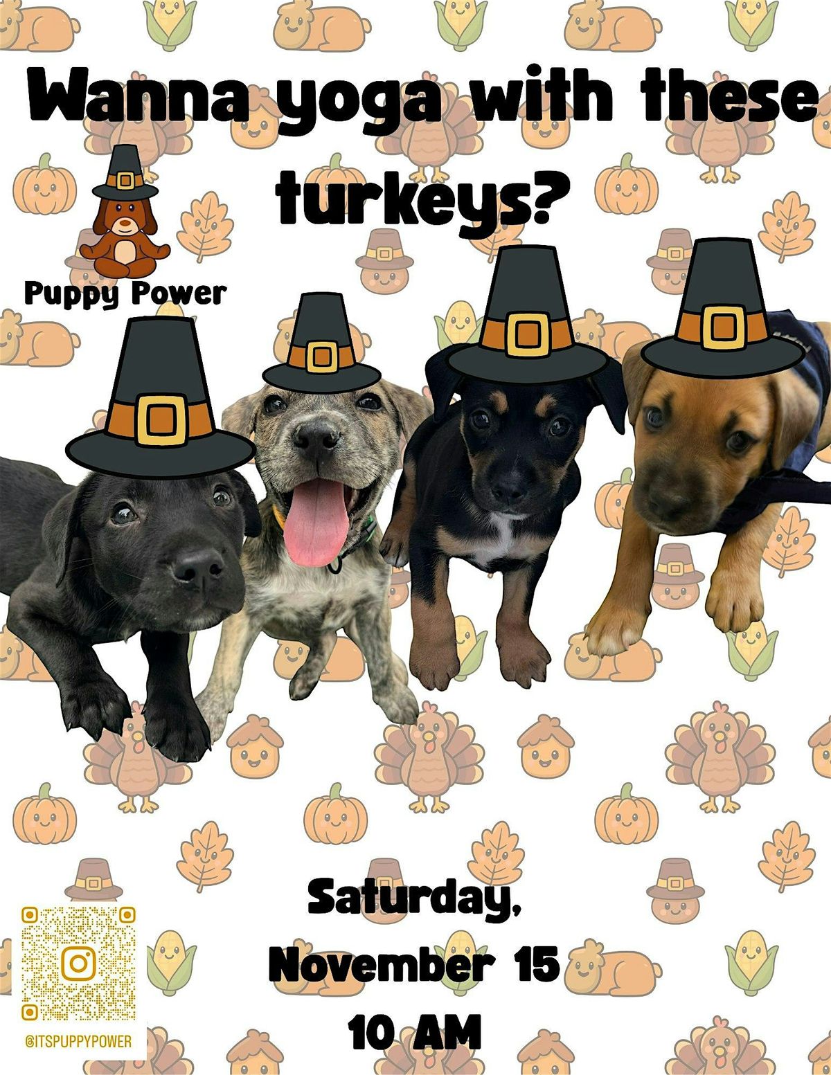 Puppy Power Puppy Yoga- Turkey Tadasana