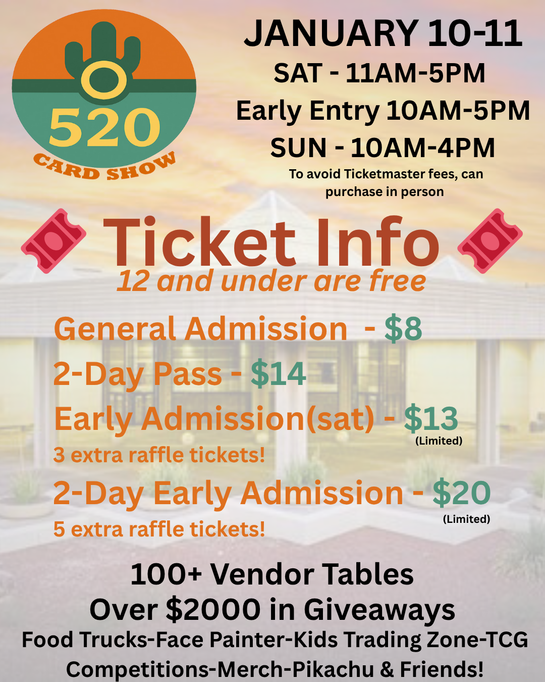 The 520 Card Show - 2 Day Pass at Tucson Convention Center