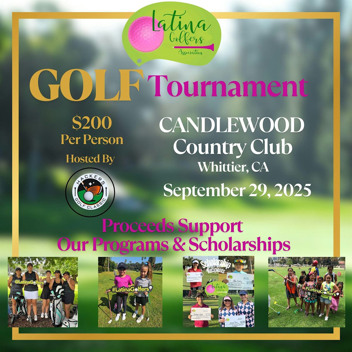 Latina Golfers Association Annual Golf Tournament September 29