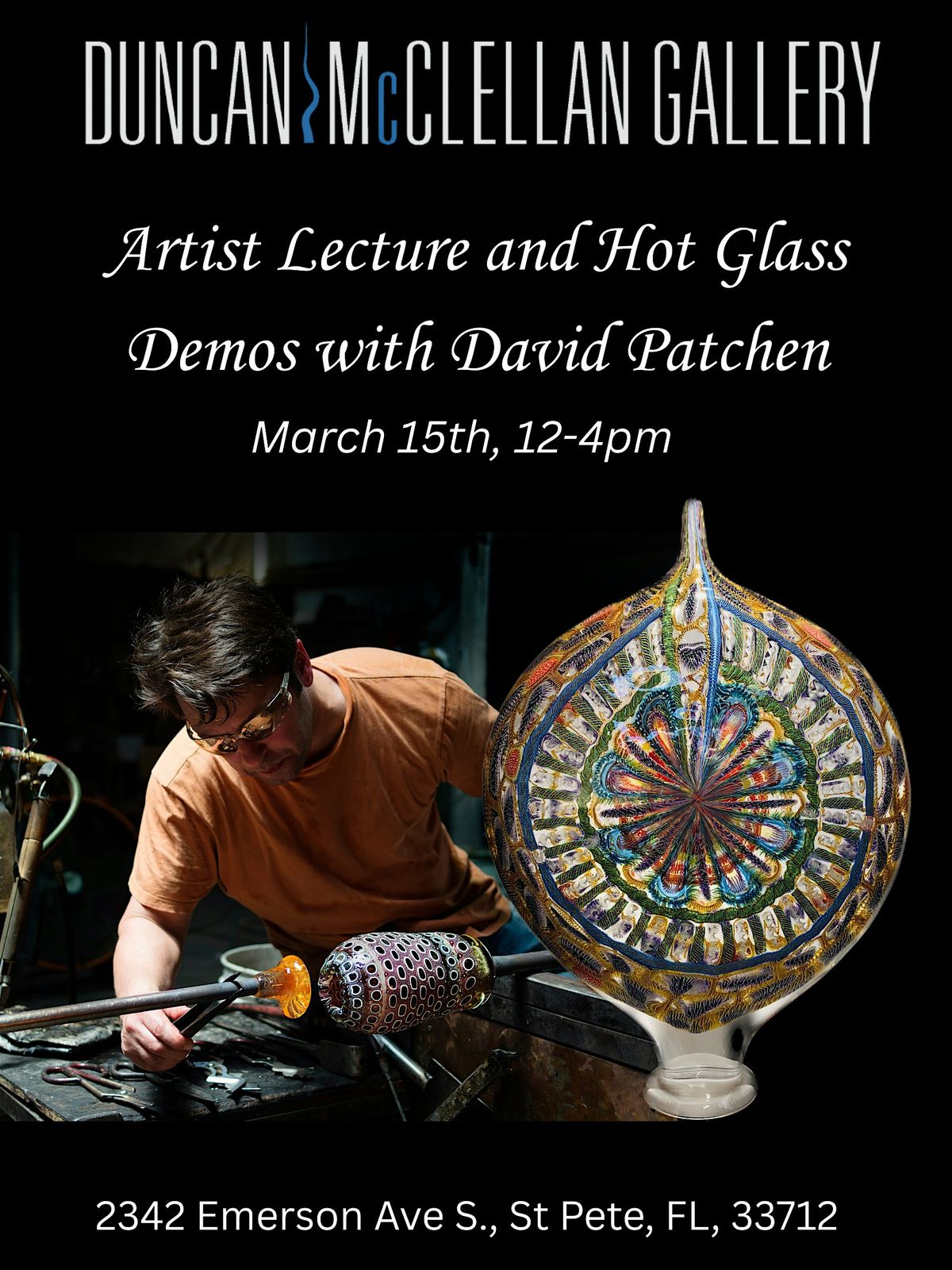 Artist Lecture and Hot Glass Demo with David Patchen