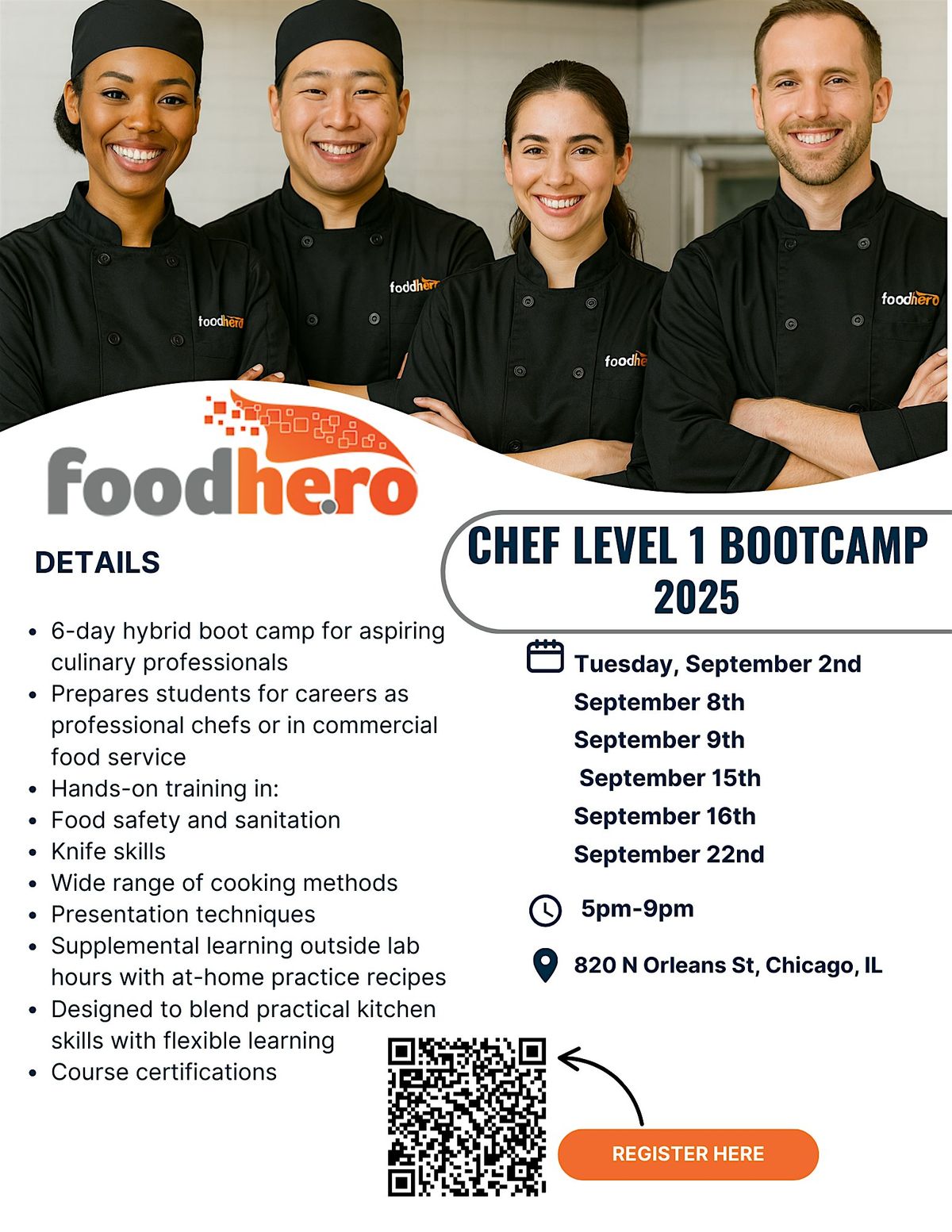 Food Hero: Chef Level One Bootcamp 2025