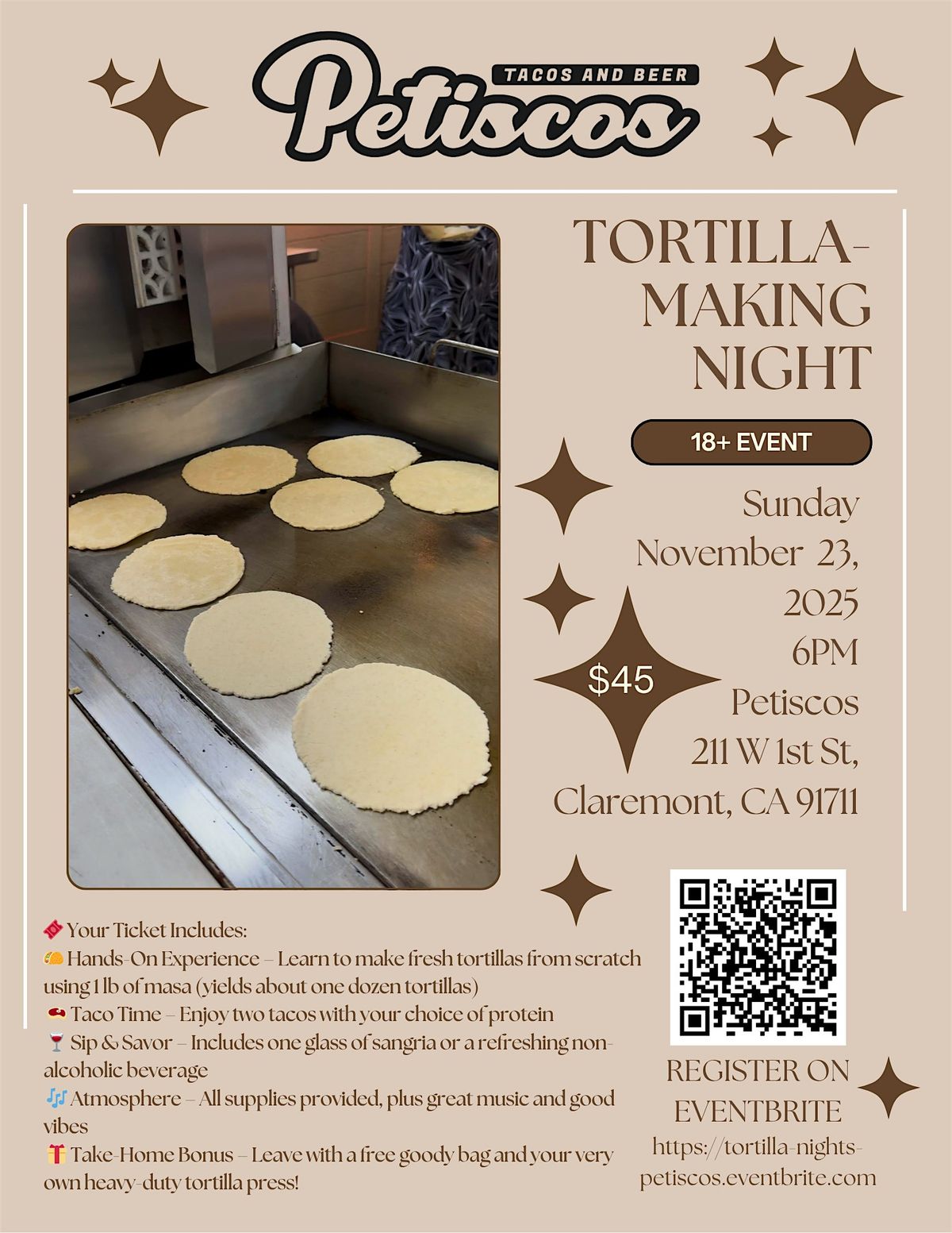Tortilla Nights at Petiscos Claremont