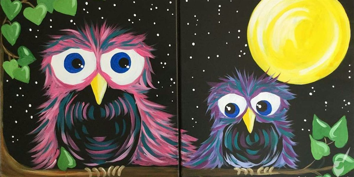 Nocturnal Besties - Paint and Sip by Classpop!\u2122