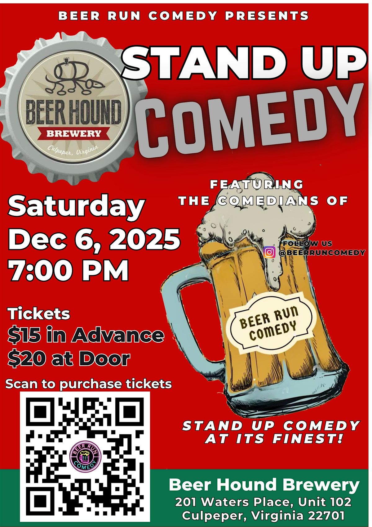 Stand Up Comedy Night at Beer Hound Brewery