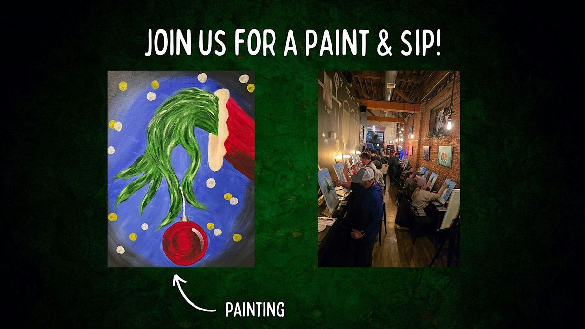 Paint & Sip - Grinch Hand - at Something Brewery!
