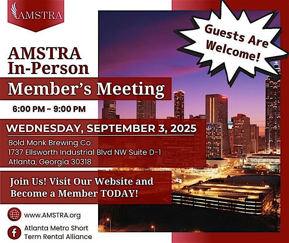 AMSTRA In-Person Member\u2019s Meeting \u2013 Guests Welcome!