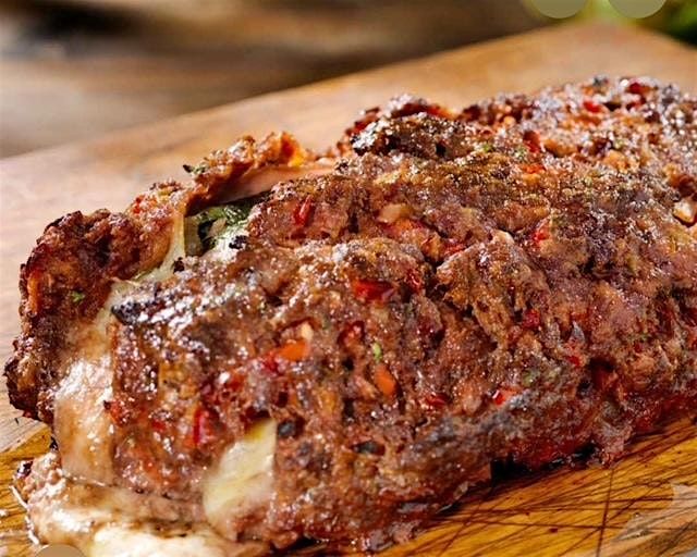 Italian Meatloaf stuffed w\/ Ricotta and Pork Belly, & Herb Roasted Potatoes
