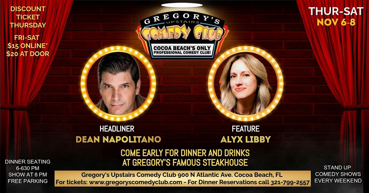 Nov 6-Nov 8  Gregory's Comedy Club
