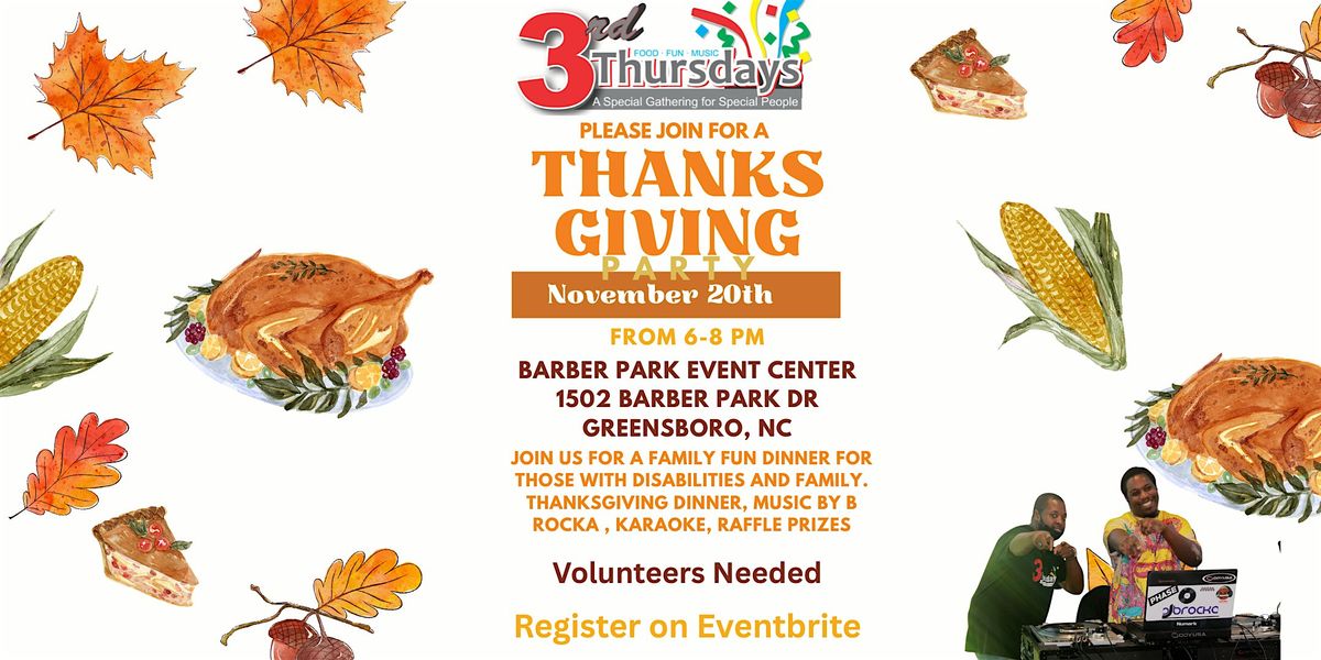 Third Thursdays Thanksgiving Family Dinner