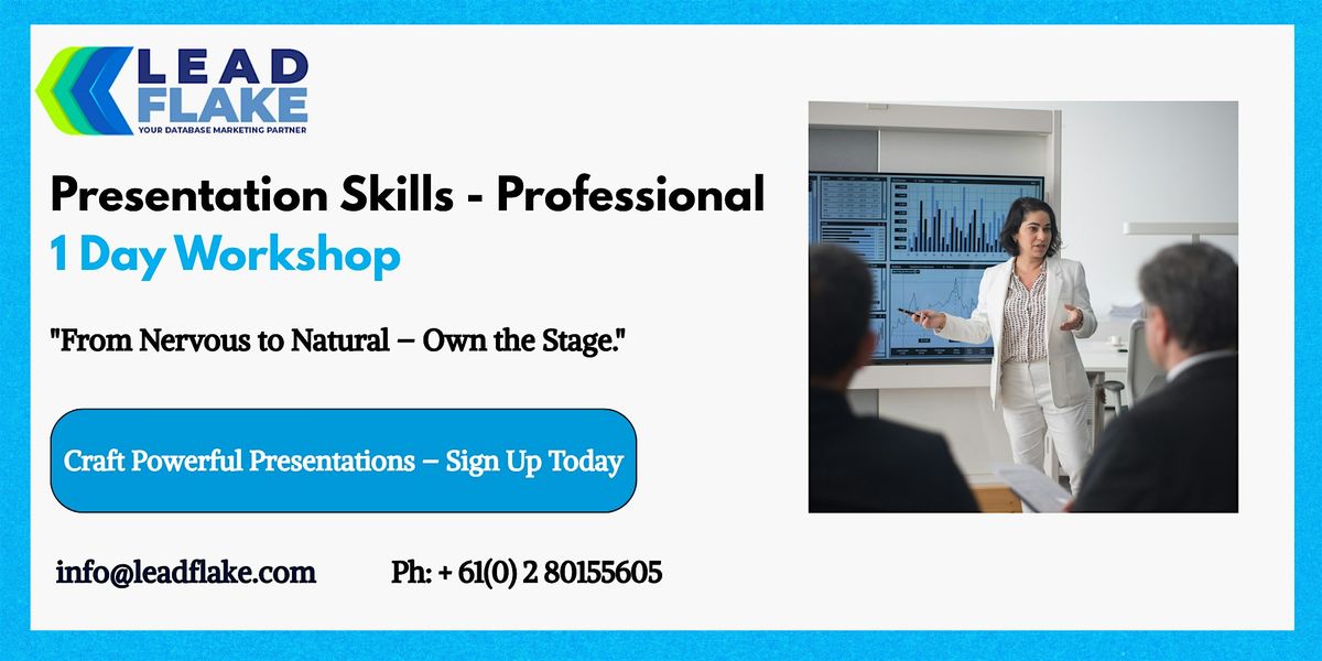 Presentation Skills - Professional Workshop in Wellington