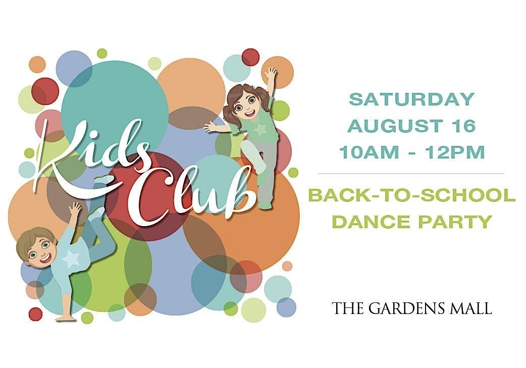 Kids Club Back-to-School Dance Party