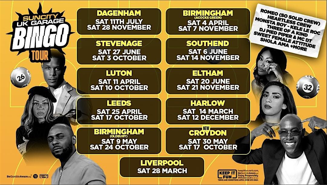 SUN CITY UK GARAGE BINGO | BIRMINGHAM|