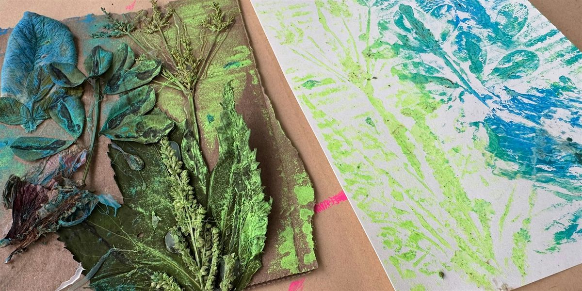 Art in the Garden: Impressions of Fall-Simple Collagraph Prints