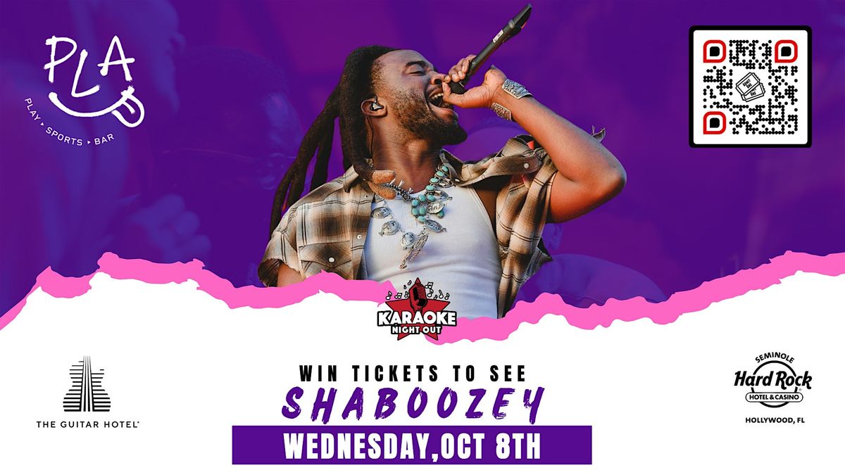 SHABOOZEY Concert Ticket Giveaway & Karaoke Party @PLA Sports Bar
