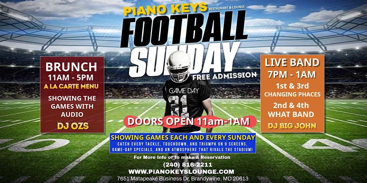 Sunday Football @ Piano Keys Lounge Every Sundays