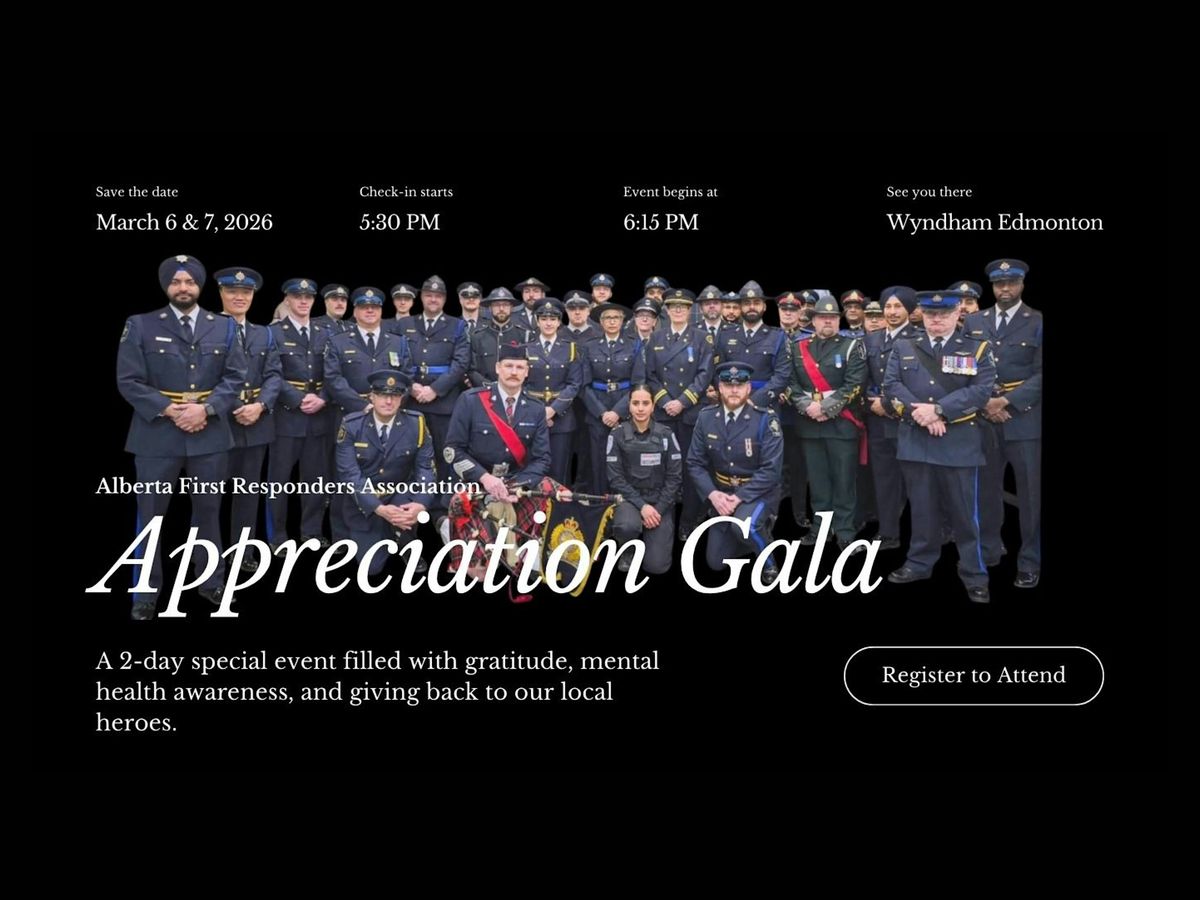 AFRA 3rd Annual First Responders Appreciation Gala (18+) Public Welcome.