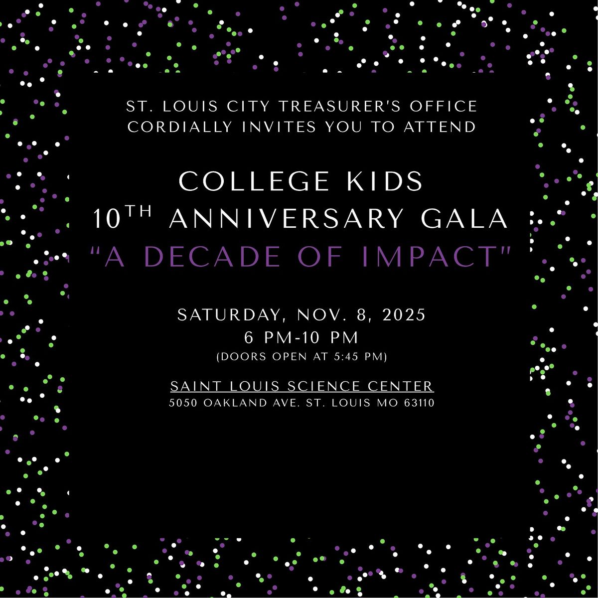 College Kids 10th Anniversary Gala: A Decade of Impact